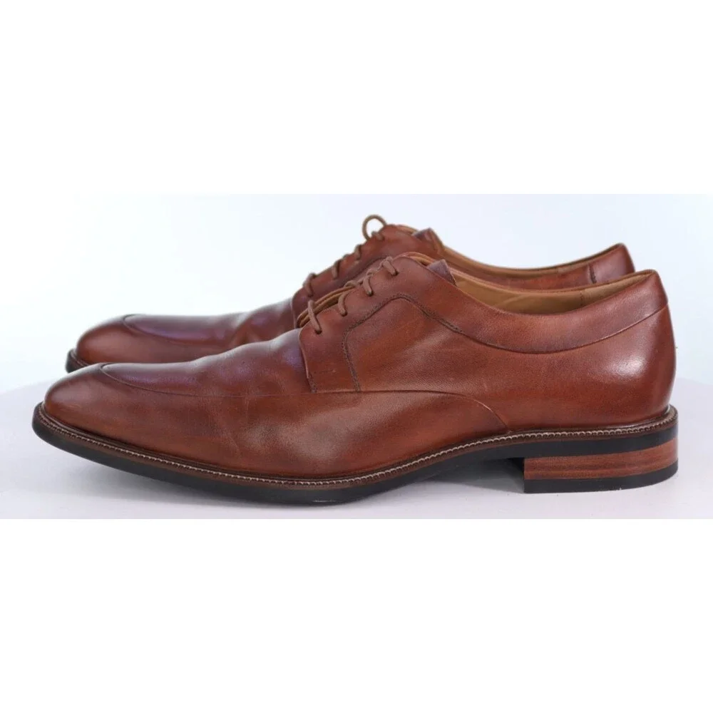 Cole Haan Warren $160 Men's Apron Dress Shoes Size 11.5 M Ox Leather British Tan